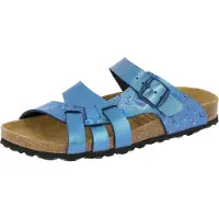 Lico BIOLINE FLORA Pantoletten in Übergrößen Blau [D2C]560064 große Damenschuhe