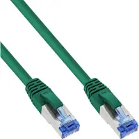 InLine Patchkabel, S/FTP (PiMf), Cat.6A, halogenfrei, grün, 15m, 15 m, Cat6a, S/FTP (S-STP), RJ-45, RJ-45, Grün