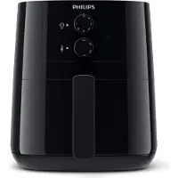 Philips Essential Compact Airfryer Heißluftfriteuse, 0.8 kg, 12 Funktionen, energieffizient, Schwarz (HD9200/90)