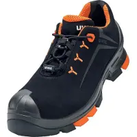 Uvex 2, S3L, 10/36, Unisex, Erwachsener, Sicherheitsschuhe, Schwarz, Orange, ESD, S3, SRC, Speed-Schnürsenkel