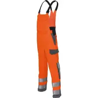 Kübler Latzhose PROTECTIQ HIGH VIS ARC1 PSA 3 warnorange/anthrazit Form 3393 Grösse 98