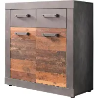 Trendteam Wohnen Kommode Indy Graphit Grau Matera NB/Old Wood NB 82 x 86 x 37 cm