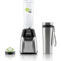 Haeger LQ-350.008A, Sport-Mixer, 0,6 l, 350 W, Schwarz, Edelstahl, Transparent