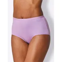 Witt Slip "Taillenslip Taillenslip mit Softgummi-Bund 3 Stück", Damen, Gr. 36/38, 3 Stk., lila (2x orchidee, bedruckt, 1x orchidee), Unterhosen Slip