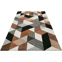 Esprit Teppich "Uptown, ESP-39872", rechteckig, 8 mm Höhe, bunt, handgetuftet, grafischer Retro Look für Wohnzimmer, Schlafzimmer