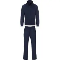 Trigema Jogginganzug "Jogginganzug", Herren, Gr. 4XL, blau (navy), Sweatware, 70% Baumwolle, 30% Polyester, Sportanzüge Jogginganzug