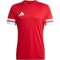 Adidas Fußballtrikot PERFORMANCE "SQUADRA 25 TRIKOT", Herren, Gr. 3XL, rot (team power rot 2, weiß), Obermaterial: 100% Polyester, Rundhals, Trikots Fußballtrikot
