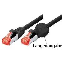 Tecline 0.5m Cat6 RJ-45, Cat6, S/FTP (S-STP), RJ-45, RJ-45, Männlich/männlich, Schwarz
