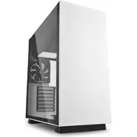 Sharkoon Pure Steel, Midi Tower, PC, Schwarz, Weiß, ATX, EATX, micro ATX, Mini-ITX, SSI CEB, SSI EEB, Stahl, Gehärtetes Glas, 16 cm