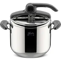Lagostina Mia Lagoeasy'up, 7 l, Keramik, Gas, Halogen, Induktion, Versiegelte Platte, Edelstahl, 22 cm, Aluminium, Edelstahl, Mia Lagoeasy'up