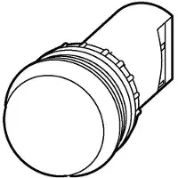 Eaton 216911 Leuchtmelder, RMQ-Titan, flach, ohne Leuchtmittel, für Glüh-, Glimmlampen und LEDs bis 2,4 W, mit Lampenfassung BA 9s, blau M22-LC-B - 10 Stück