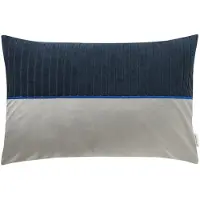 Tom Tailor Kissenhülle HOME "Cord", blau (dunkelblau), B:58cm H:0,5cm L:38cm, Baumwolle, Polyester, Kissenbezüge, Kissenhülle, mit Stickerei
