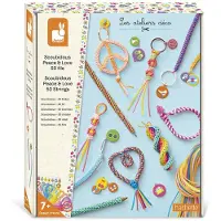 Janod Scoubidou Frieden & Liebe 50 Fäden Rosa Rosa One Size