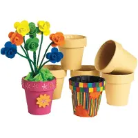Colorations Färben - Dekorieren Sie Ihren eigenen Blumenpot -Papier -Moche, 10 Set von 10