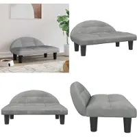 vidaXL Hundebett Hellgrau 70x52x30 cm Samt - Hundebett - Hundebetten - Hundesofa - Haustiersofa