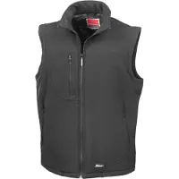 Result Herren Softshell-Weste, wasserabweisend, atmungsaktiv FK572 (2XL) (Schwarz/Schwarz)