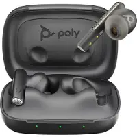 HP Poly Poly Poly Voyager Free 60 UC Carbon Black Earbuds +BT700 USB-A Adapter +Basic-Ladeetui, Kabellos, Anrufe/Musik, Kopfhörer, Schwarz
