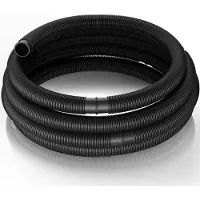 Wiltec Poolschlauch 21 m ⌀32 mm, Schwimmbadschlauch mit Muffen, Pumpenschlauch für Schwimmbecken, Saugschlauch, Solarschlauch