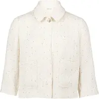 Cartoon Jackenblazer "Tweedblazer mit Taschen", Damen, Gr. 44, weiß (cream, nature), Obermaterial: 100% Polyester PES., Blazer Jackenblazer