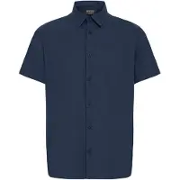 Indicode Leinenhemd "Leinenhemd IDMonk", Herren, Gr. XL, N-Gr, blau (navy), Obermaterial: 55% Leinen LI. 45% Baumwolle CO., Hemden Leinenhemd