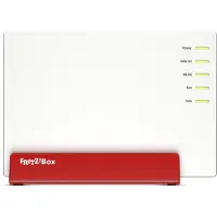 FRITZ! Box 7583 VDSL INT, Wi-Fi 5 (802.11ac), Dual-Band (2,4 GHz/5 GHz), Ethernet/LAN, 3G, Rot, Weiß, Tabletop-Router