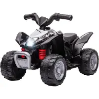 AIYAPLAY Elektro-Quad Miniquad Kinder Elektro ATV Kinderquad mit LED Schwarz