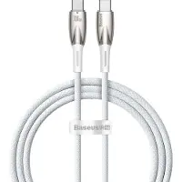 Baseus USB-C cable for USB-C Glimmer Series, 100W, 1m (White)