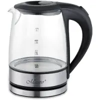 Feel-Maestro Feel MR062, 1,2 l, 1630 W, Schwarz, Transparent, Glas, Regelbare Temperatur, Wasserstandsanzeige