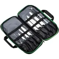 Johannes Giesser Messerfabrik Giesser BestCut Messertasche, Alle Messer geschmiedet aus Spezialstahl X55 Cr Mo14, 8-teiliges Set