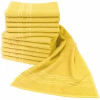 Dyckhoff Handtücher "Saphir Friseurhandtücher", gelb, B:34cm L:90cm, Frottier, Frottier, Handtücher, Handtücher, Farbecht und besonders strapazierfähig, 34x90 cm