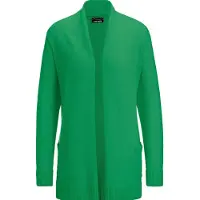 Goldner Kurzgröße: Langarm Cardigan aus Merino in grün | Gr.: 21