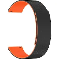Techsuit – Uhrenarmband 20 mm (W074) für Samsung Galaxy Watch 4/5/Active 2, Huawei Watch GT 3 (42 mm)/GT 3 Pro (43 mm) – schwarz-orange