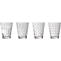 Villeroy & Boch Glas "Wassergläser Dressed Up 310 ml 4er Set transparent", bunt (transparent), 4 tlg., Glas, Trinkgefäße, Glas