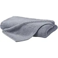 PRIMERA Wohndecke "Strick", grau (mittelgrau), B:130cm L:170cm, Polyacryl, Wohndecken, Wohndecke, mit einer hochwertigen Randverarbeitung, Kuscheldecke