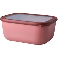 Mepal Cirqula - Mikrowellengeschirr - Multikom Multischüssel rechteckig 3000 ml - Vivid mauve - Meal prep box - Frischhaltedosen mit Deckel