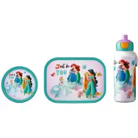 Mepal Lunchbox "Lunchset Campus 3er Set", bunt (disney princess), B:2cm H:2cm L:2cm, ABS-Kunststoff, Lebensmittelaufbewahrungsbehälter, Lunchbox