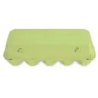 Plock GmbH Funny 10er Eierschachtel, neutral - ohne Druck, Aus Pappe, passend für Eier der Klassen S, M und L, 1 Folie = 154 Stück, grün