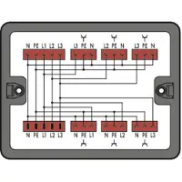 Wago 899-631/186-000 Verteilerbox,Dreh- auf Wechselstrom (400 V/230 V),1 Eingang,schwarz 899631186000