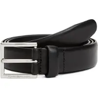 Tommy Hilfiger Ledergürtel "HUDSON 3.0 cm breit", Herren, Gr. 115, schwarz, Rindsleder, unifarben, Gürtel Ledergürtel, Größenverstellbar