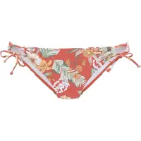 Sunseeker Bikini-Hose "Suva", Damen, Gr. 42, N-Gr, rot (rostrot), Microfaser, Polyamid, geblümt, Badehosen Bikini-Hose, mit seitlichen Bindebändern, Topseller