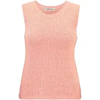 Cartoon Kurzarmpullover "Strick-Top mit Rundhalsausschnitt", Damen, Gr. 40, rosa (light peach), Obermaterial: 65% Polyacryl PAN. 35% Polyamid PA., Pullover Kurzarmpullover