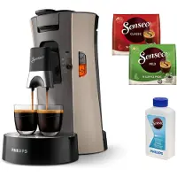 Philips SENSEO Kaffeepadmaschine "Select CSA240/20, mit drei Kaffee-Einstellungen", beige (beige und kaschmirgrau), 2, Kaffeemaschinen, Memo-Funktion, Kaffeepadmaschine