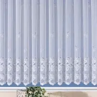 Weckbrodt Gardine "Basel", (1 St.), Jacquard, strukturiert, halbtransparent, Allover,Motiv, Bordüre, Store
