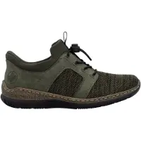 Rieker Slip-On Sneaker "Ready2GO", Damen, Gr. 38, grün (moosgrün), Lederimitat, Textil, Schuhe Slip-On Sneaker, Schlupfschuh, Halbschuh, Freizeitsneaker mit Schnellverschluss