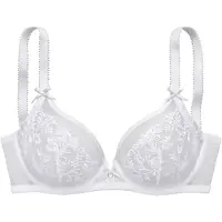 LASCANA Bügel-BH , Damen, Gr. 85, Cup B, weiß, Mesh, Obermaterial: 66% Polyamid, 32% Polyester, 2% Elasthan, BHs Bügel-BH, mit zarter Blumenstickerei und filigranen Accessoires, sexy Dessous