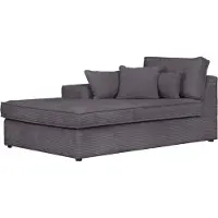 Otto Home Ottomane "Enid", grau, B:130cm H:75cm, 100% Polyester, Sofas, Ottomane, einzeln stellbar oder als Teil eines Modulsofas, fester Sitzkomfort