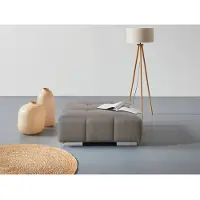 Cotta Hocker "Orion", grau (elephant), B:103cm H:42cm T:103cm, 100% Polyester, Hocker, Hocker
