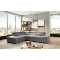 Sit&More Ecksofa SIT & MORE "Valantine L-Form, B: 272 cm, Armteilverstellung, Kopfteilverstellung", grau, B:272cm H:73cm T:226cm, 100% Polyester, Sofas, Ecksofa, optional Schlaffunktion, Komfortsofa, modern