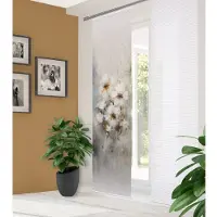 HOME in green Schiebegardine "ARISTEA" Gr. 1, beige (natur), B:60cm H:245cm, Polyester, Gardinen, Schiebegardine, Bambusoptik, recycelt, Digitaldruck