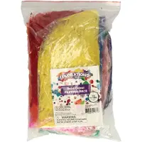 Colorations Farbige Federn für Bastelprojekte, 10 Pakete, 10 Farben, je 14g, vorsortiert in Reißverschlusstaschen